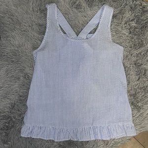 Peachlove seersucker tank with bow on back